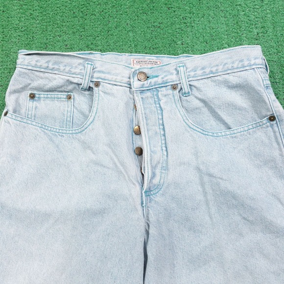 VINTAGE GUESS JEANS USA MADE DENIM JEAN SHORTS JORTS WOMENS SZ 3 BUTTON FLY - Picture 2 of 8